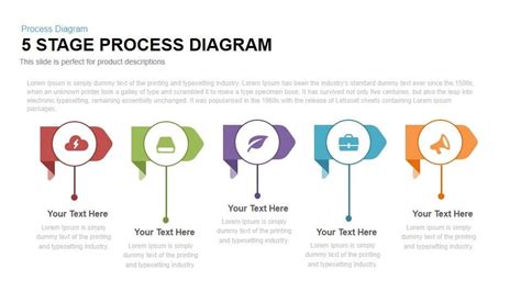 5 Stage Process Diagram Powerpoint Template And Keynote Slide
