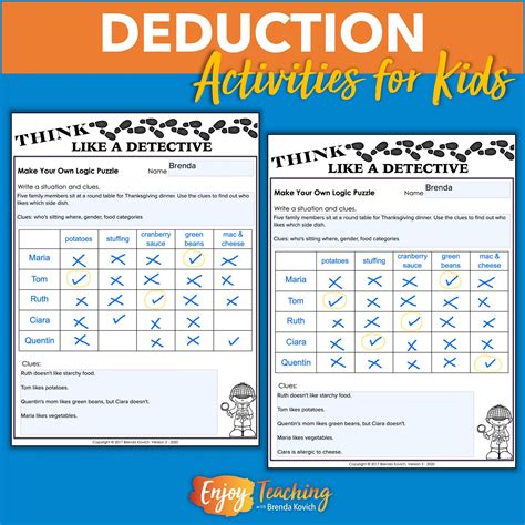 Logic Puzzles For Kids Deductive Reasoning And Make Your Own