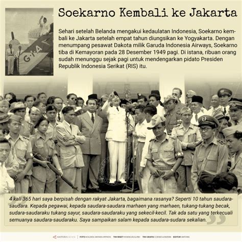 Sejarah Kemerdekaan Soekarno Kembali Ke Jakarta 1949 Infografik