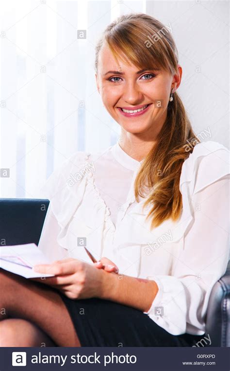 Young Business Woman Stock Photo Alamy