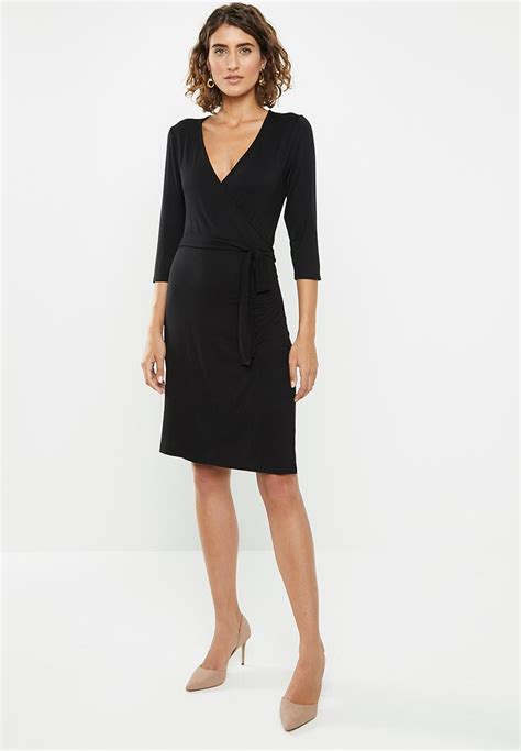 Classic Wrap Dress Black Edit Formal