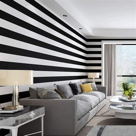 17 Remarkable Black And White Striped Wall Ideas For You