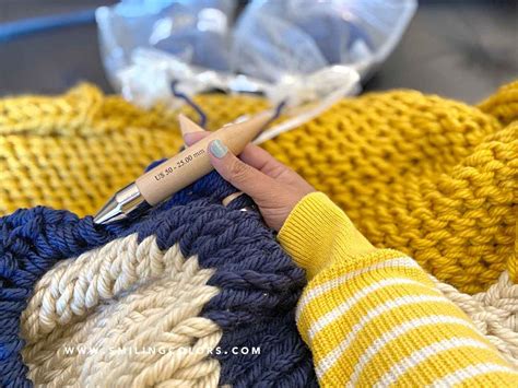 Chunky Knit Blanket Pattern Using Huge Size 50 Needles With Video