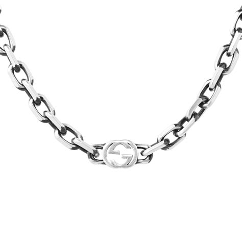 Gucci Silver Interlocking G 60cm Necklace Ybb61694100100u Goldsmiths