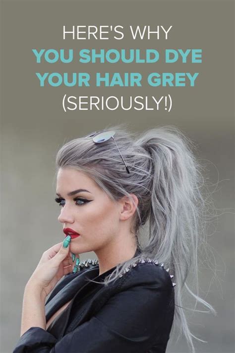 How To Dye Your Hair Grey At Home Gray Hair Highlights Titanium Hair