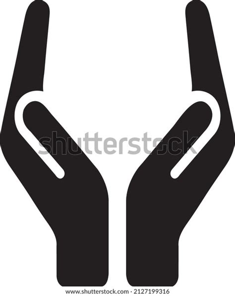 Vector Two Protecting Hands Iconeps Stock Vector Royalty Free