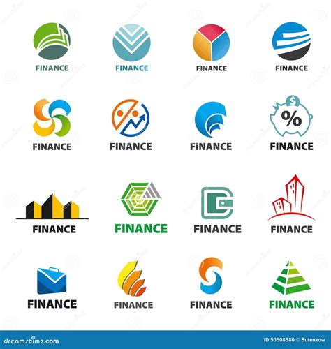 Collection De Des Finances De Logos De Vecteur Illustration De Vecteur