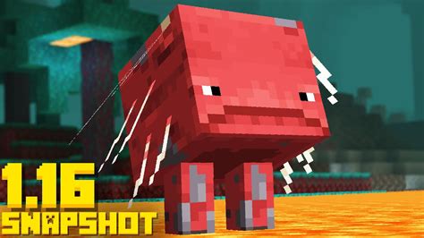 New Strider Mob Update Lodestone Minecraft 116 Snapshot 20w13a Youtube