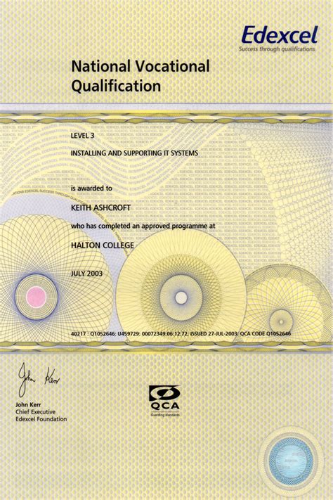 Nvq Level 3 Certificate Certificates Templates Free