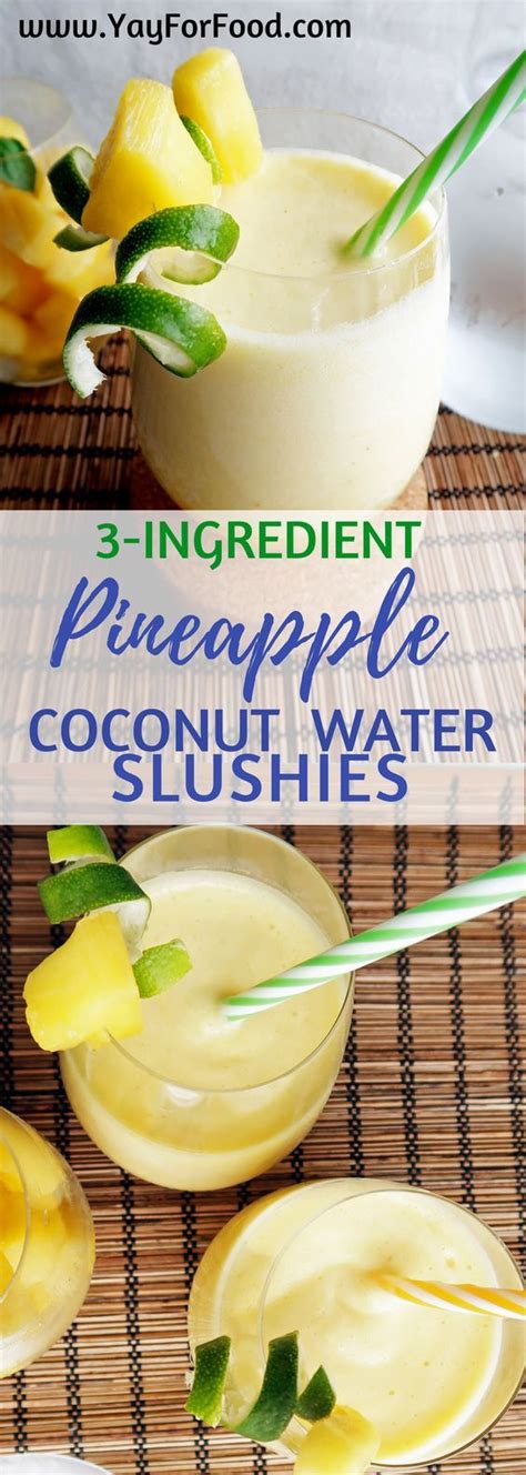 I came from a tropical island in penang, malaysia, a picturesque and beautiful island fringed with a shimmering blue sea and. 3-Ingredient Pineapple Coconut Water Slushies | Recipe | Healthy drinks, Slushies, Coconut water ...