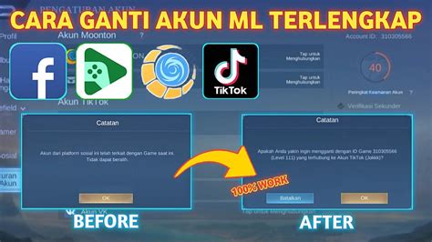 4 CARA GANTI AKUN ML TERBARU 2023 CARA MENGGANTI AKUN MOBILE LEGEND