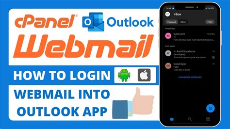 Cpanel Webmail Email Login Into Outlook Androidios App Youtube
