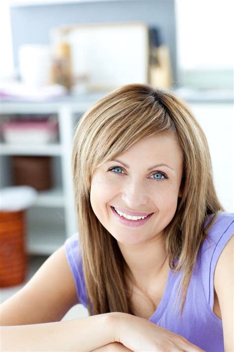 Smiling Woman Looking At The Camera Stock Photo Image Of Glowing