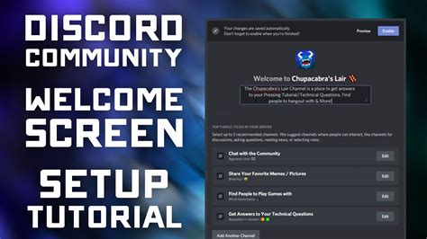 How To Setup A Discord Server Welcome Screen For Community Servers