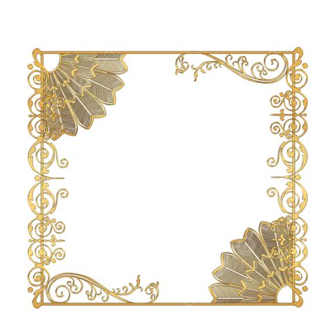 Luxury Golden Frame Decorative Photo Call Frame Design Png