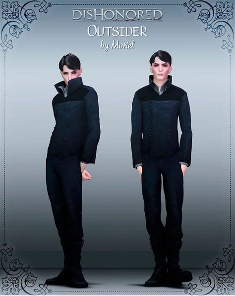 Outsider Outfit Dishonored 2 Moriel On Patreon Sims 4 Men