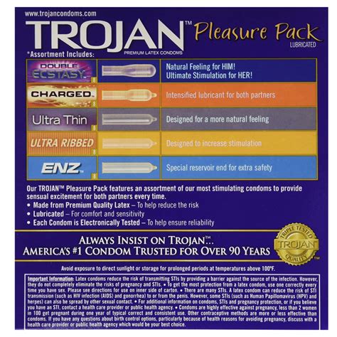Trojan Pleasure Pack Premium Latex Condoms 40 Count 2023