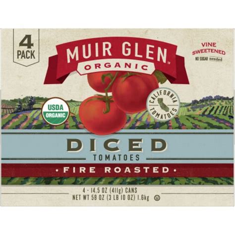 Muir Glen Organic Diced Fire Roasted Tomatoes 4 Ct 145 Oz Kroger