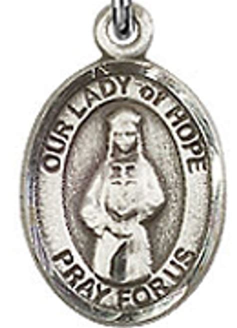 Our Lady Of Hope 50 Oval Sterling Silver Side Medal Sisters Of
