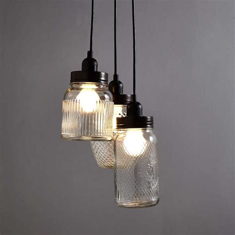 Glass Jar 3 Light Cluster | Dunelm | Clara's flat | Glass ... Glass pendant light bar ceiling light kitchen lamps room led chandelier lighting.