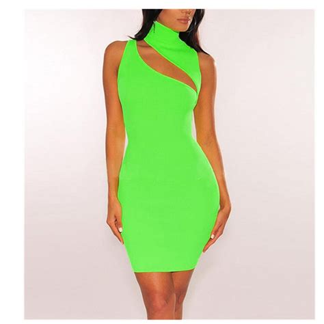 2019 summer women sleeveless bodycon dress bandage club party dress sexy club sexy hollow out