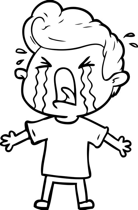 cartoon crying man 12538601 Vector Art at Vecteezy