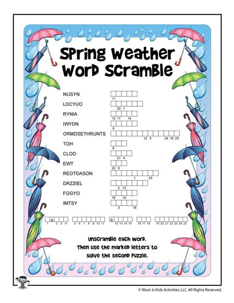 Spring Word Puzzles For Kids Woo Jr Kids Activities Childrens