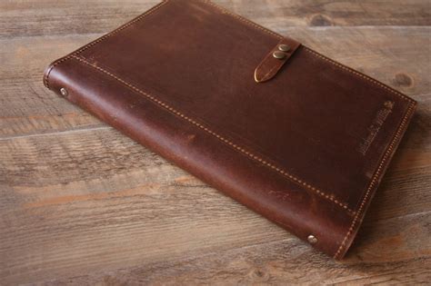 Personalized Leather Portfolio Binder 3 Ring With Zipper For Etsy