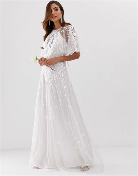 Https://tommynaija.com/wedding/asos Edition Annie Floral Embroidered Flutter Sleeve Wedding Dress
