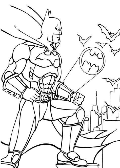 Use these images to quickly print coloring pages. Batman with bats coloring pages - Hellokids.com