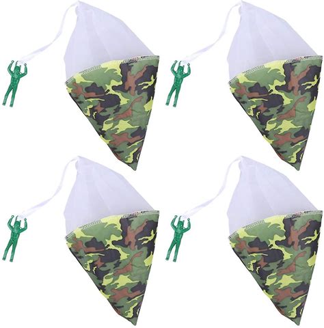 4pcs Parachute Toy Tangle Free Throwing Parachute Figures Hand Throw