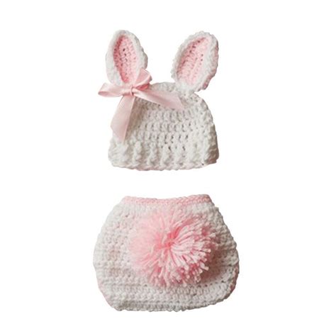 Buy Cream Rabbit Bunny Hats With Shorts Sets Suits Handmade Outfits