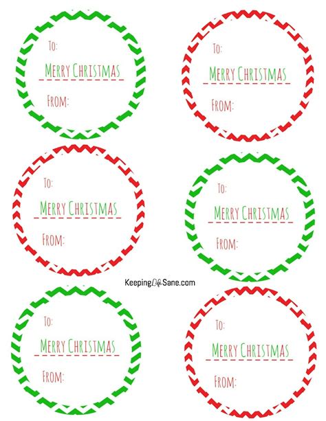 Christmas Circle T Tags That You Can Print At Home Keeping Life Sane