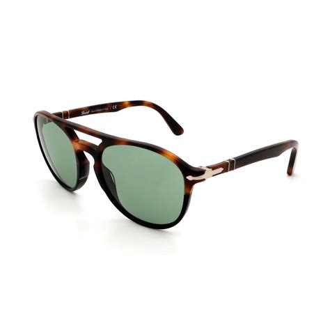 Persol Men S Po3170s 905552 Round Double Bridge Sunglasses Tortoise Green Oliver