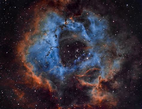 Astroquest1 Rosette Nebula Using The Hubble Palette Sho