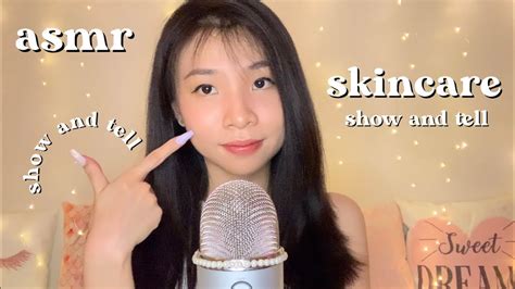 Asmr Skincare Routine Show And Tell Tapping Lid Sounds Crinkles Foam Youtube