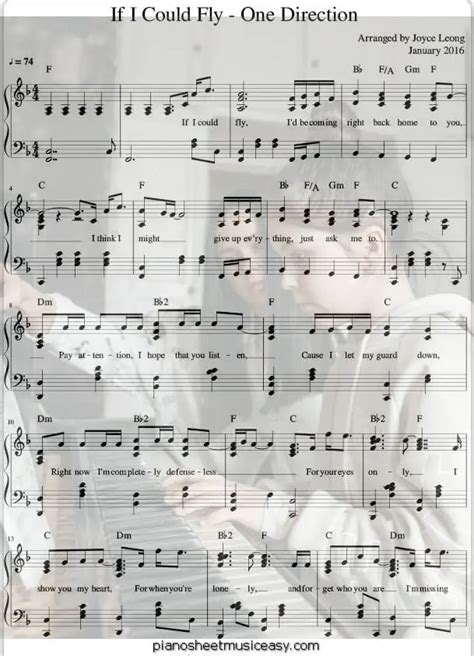 If I Could Fly Sheet Music One Direction