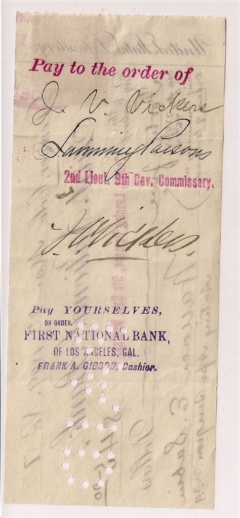 How to endorse a check to a third party. 1898 Revenues: Another Bank Check With Postage Use Corrected