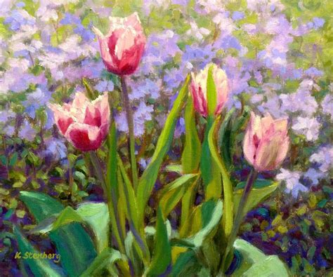 Kim Stenbergs Painting Journal Pink Tulips In Spring