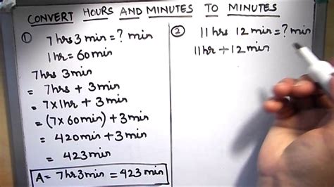 How To Convert Hours And Minutes To Minutes Converting Hours Minutes To