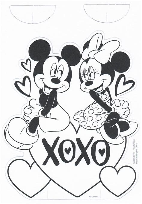 Disney Mickey Mouse And Minnie Mouse Valentines Day Craft Etsy In 2021