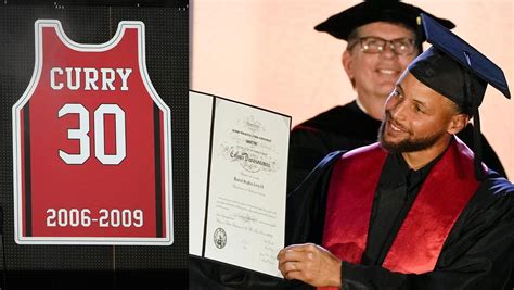 Steph Enters Davidson Hall Of Fame Jersey Retired Receives Bachelors Degree