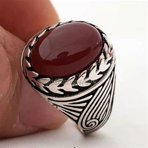 Natural Red Onyx Ring Solid 925 Sterling Silver Ring Natural Etsy