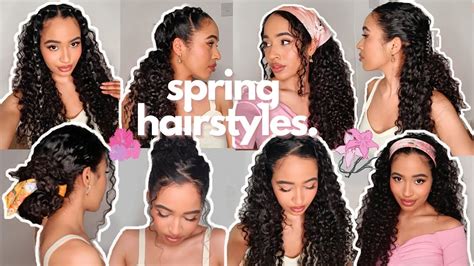 10 Easy Hairstyles For Curly Hair Spring 2021 Youtube