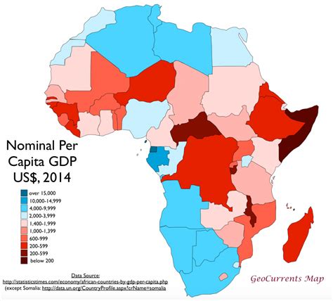 africa gdp per capita maps on the web
