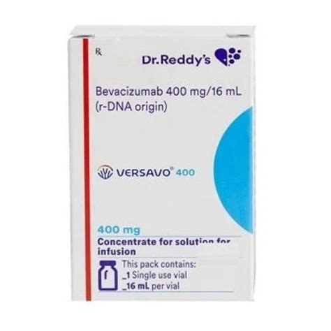 Bevacizumab Infusion Versavo 400mg Solution For Infusion Packaging