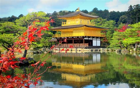 Kinkaku Ji Temple Of The Golden Pavilion In Kyoto Japan