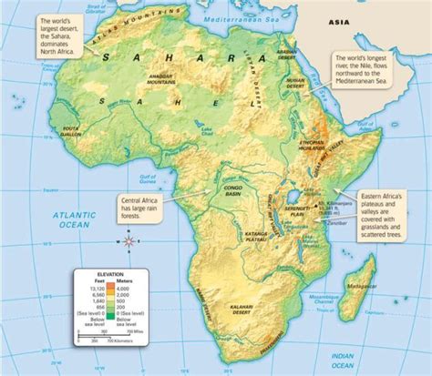 Mountain Ranges In Africa Map Map Vector