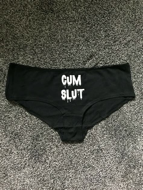 Cum Slut Knickers Naughty Underwear Ddlg Kinky Bdsm Bondage Sub Ebay