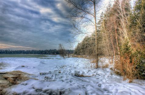 Winter Landscape At Newport State Park Wisconsin Image Free Stock